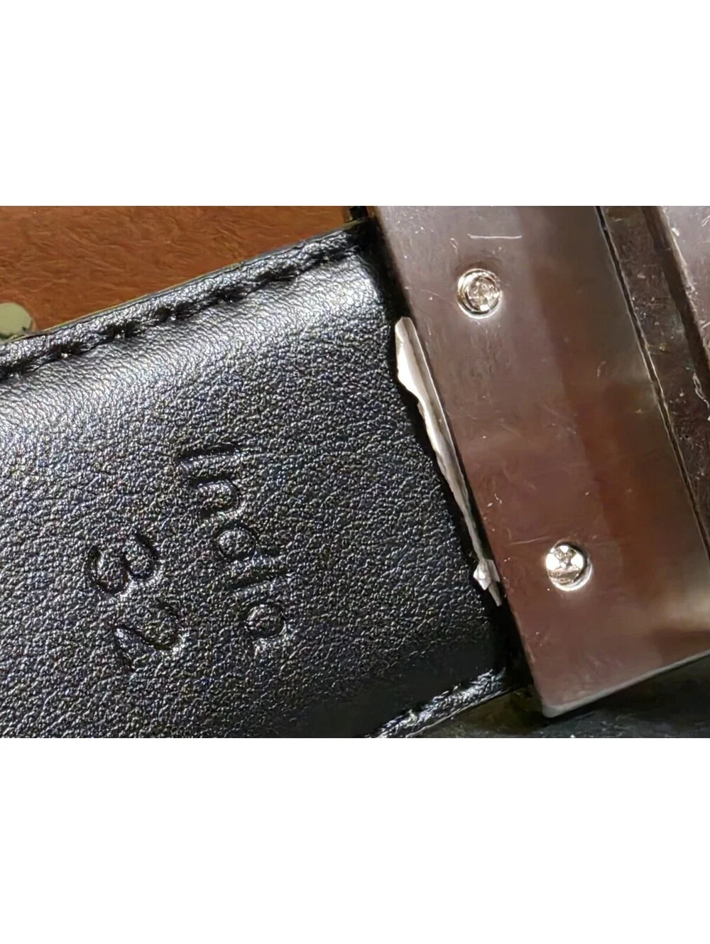 Steve Madden Leather Reversable Belt Black Brown Silvertone Buckle Size 32